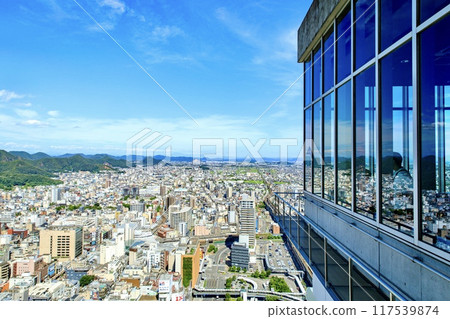 從岐阜市第43號樓頂層展望台看到的景色 從岐阜市第43號樓頂層展望台看到的景色 117539874