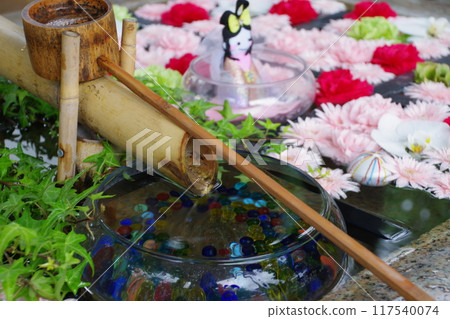 Flower water fountain at Kinpu Shrine 117540074