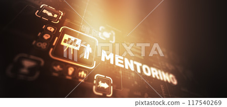 Mentoring Concept. Business Finance strategic partnership 117540269