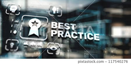 Inscription Best practice. Concept of business, technology, the Internet and the network 117540276