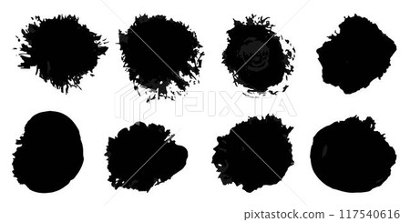 Vector set of grunge watercolor broad strokes 117540616