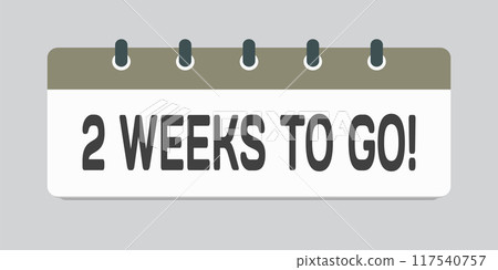 Countdown weekly calendar icon - two weeks left 117540757