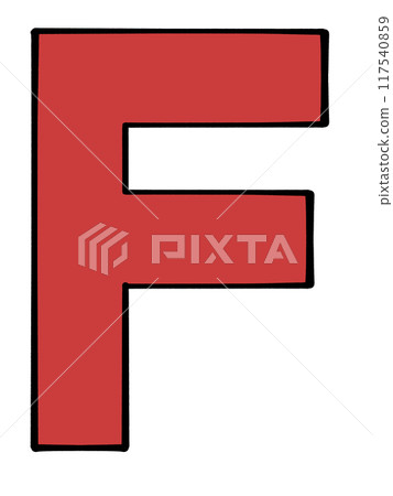 Simple alphabet F illustration material 117540859
