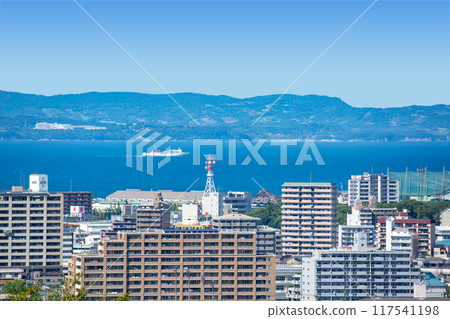 Oita city and Beppu Bay Oita city and Beppu Bay 117541198
