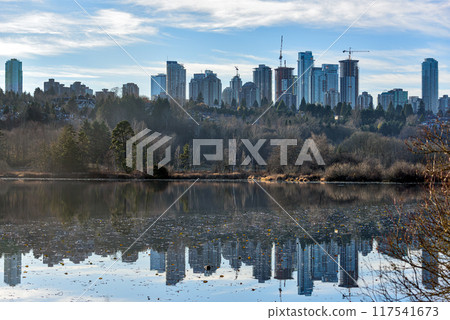 View at Metrotown high-rises from Deer lake shore View at Metrotown high-rises from Deer lake shore 117541673