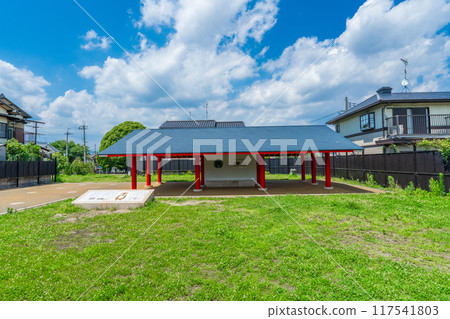 京都府向日市在長岡京遺址修復了大極殿迴廊 117541803