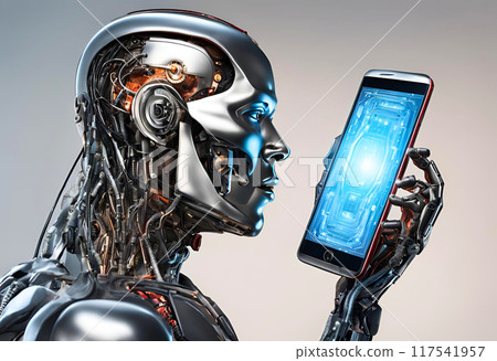 Android learning information on a smartphone Android learning information on a smartphone 117541957