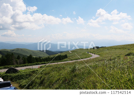 Summer scenery of Kurumayama Plateau Summer scenery of Kurumayama Plateau 117542514