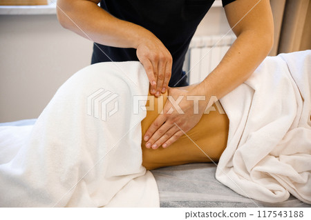 Mindful Belly Massage for Relaxation 117543188
