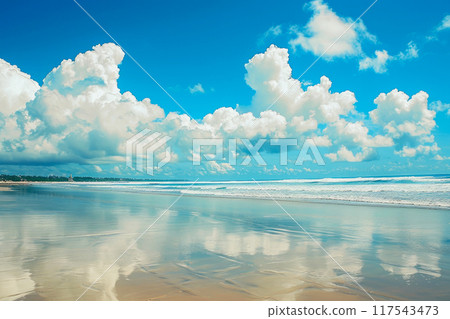 Indonesian Coastal Bliss in Realistic Hues 117543473