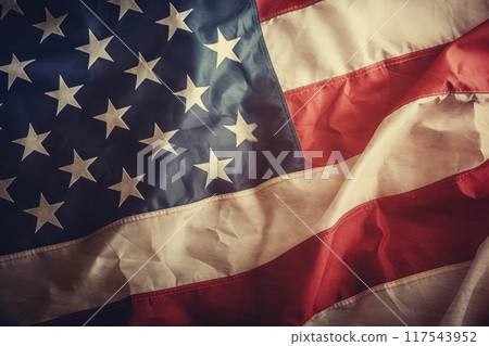 Old Glory Tribute: Vintage Veterans Day 117543952