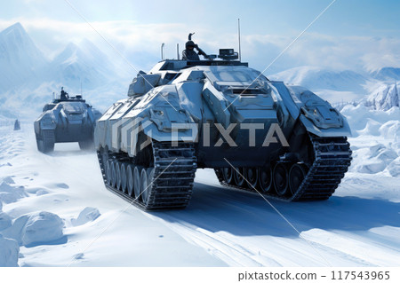 Arctic Warfare: Advanced Snow-Camo Military Vehicles 117543965