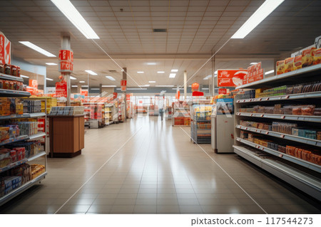 Infinite Stretch of Mega Grocery Store Infinite Stretch of Mega Grocery Store 117544273