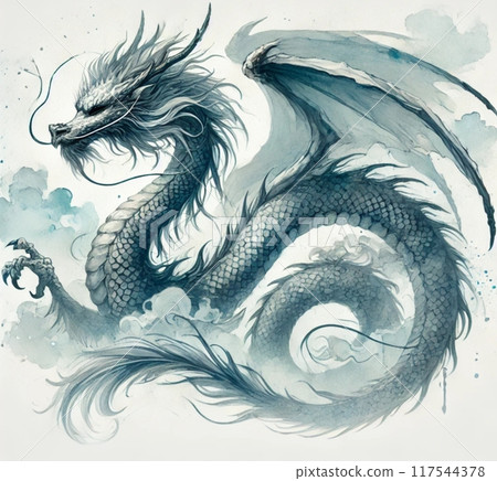 水彩龍 水彩龍 117544378