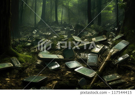 Digital Graveyard: Phones Enshrined in Tomorrow's Forest Digital Graveyard: Phones Enshrined in Tomorrow's Forest 117544415