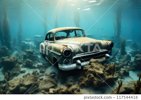 Ocean's Parking Lot: Submerged Cars Collection Ocean's Parking Lot: Submerged Cars Collection 117544418