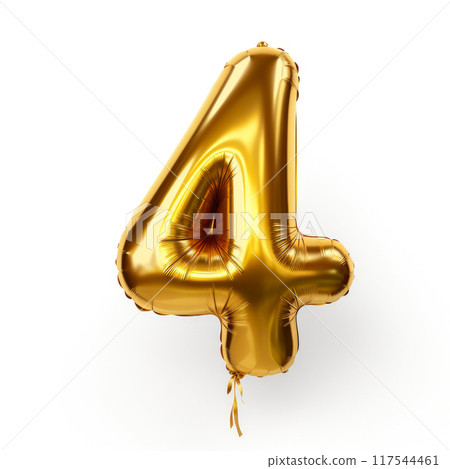 Vibrant Floating Number Four Vibrant Floating Number Four 117544461