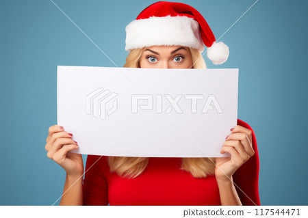 Captivating Christmas Beauty with Blank Greeting Card Captivating Christmas Beauty with Blank Greeting Card 117544471