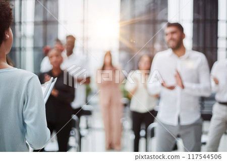 Motivated, ambitious and confident young business woman 117544506