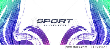 Green and Purple Gradient Brush Background with Halftone Effect. Sports Background with Grunge Concept Green and Purple Gradient Brush Background with Halftone Effect. Sports Background with Grunge Concept 117544645