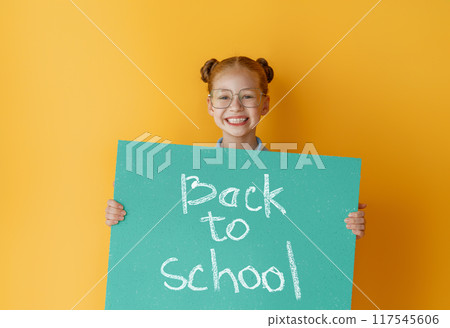 girl is ready to back to school 117545606