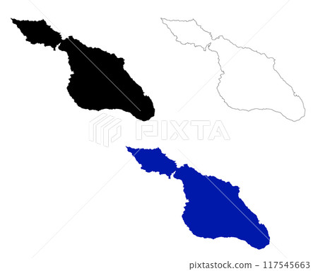 Catalina Island icon. Catalina Island Map. California Channel Island sign. flat style. 117545663