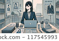 A woman working hard at job hunting 117545993