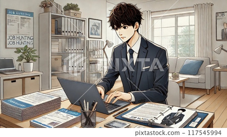 A man trying hard to find a job 117545994