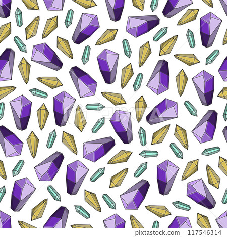 Mystery and alchemy seamless pattern 117546314