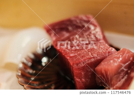 Delicious tuna sashimi Delicious tuna sashimi 117546476