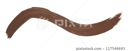 Shiny brown brush strokes isolated on white background. Shiny brown brush strokes isolated on white background. 117546693