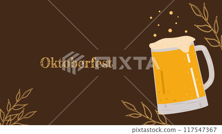 Oktoberfest annual beer festival in Germany banner. Popular cultural event in world. Second half of September beginning of October. Poster invitation template. Vector illustration. Oktoberfest annual beer festival in Germany banner. Popular cultural event in world. Second half of September beginning of October. Poster invitation template. Vector illustration. 117547367