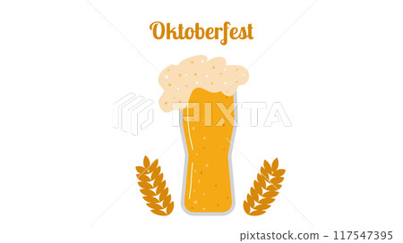 Oktoberfest annual beer festival in Germany banner. Popular cultural event in world. Second half of September beginning of October. Poster invitation template. Vector illustration. Oktoberfest annual beer festival in Germany banner. Popular cultural event in world. Second half of September beginning of October. Poster invitation template. Vector illustration. 117547395