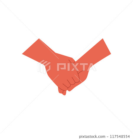 Handshake, couple hold hands greetings or support, partnership afro human arm gesture vector icon, love, friendship sign 117548554