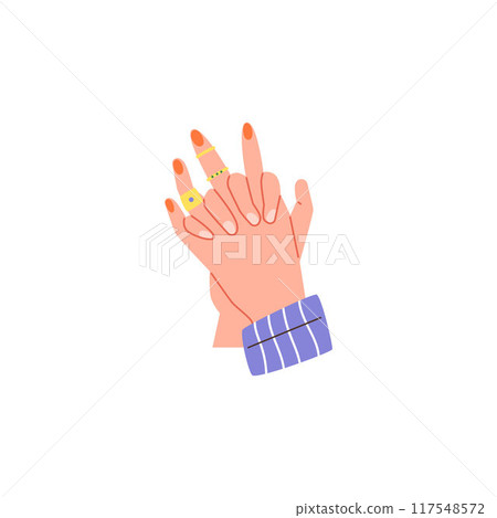 Handshake, couple hold hands, touch palms, partnership human arm gesture vector icon, greetings or support, love sign Handshake, couple hold hands, touch palms, partnership human arm gesture vector icon, greetings or support, love sign 117548572