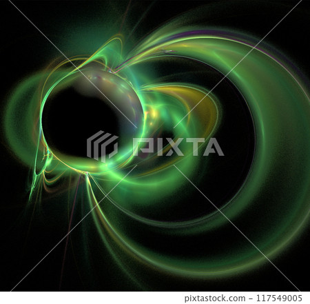 yellow green abstract pattern on a black background, wallpaper, design 117549005