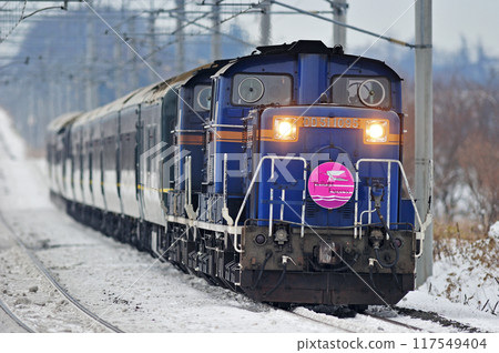 千歲線 惠庭北廣島 JR 北海道 DD51-1095+JR 西日本 24 系列暮光特快 117549404