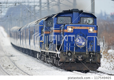 千歲線 惠庭北廣島 JR 北海道 DD51-1138+JR 東日本 24 系 北斗星 117549405
