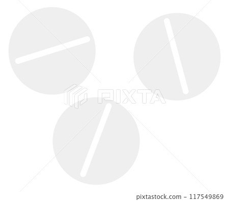 Round tablets icon. Pharma treatment. Medical drug 117549869
