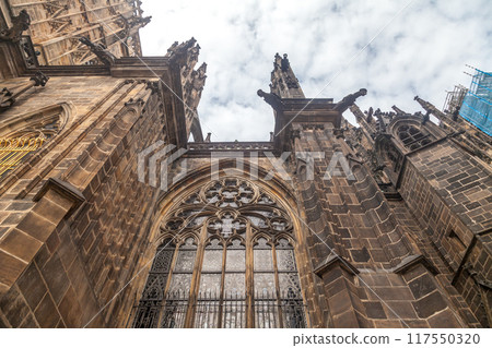 Gothic St. Vitus Cathedral in Prague, Czech Republic 117550320