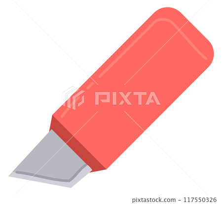 Paper knife color icon. Craft cutting tool Paper knife color icon. Craft cutting tool 117550326