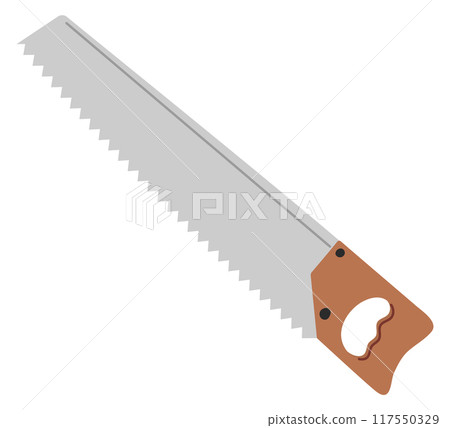 Hand saw color icon. Wood cutting tool Hand saw color icon. Wood cutting tool 117550329