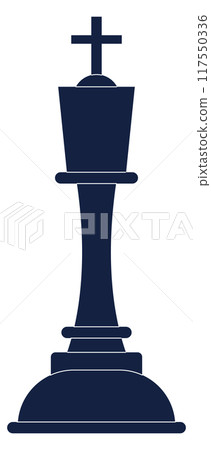 Chess queen black silhouette. Game piece logo Chess queen black silhouette. Game piece logo 117550336