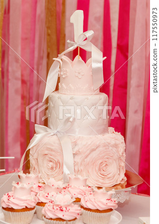 beautiful cake, candy and cake with a unit beautiful cake, candy and cake with a unit 117550973