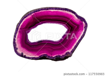 macro mineral stone agate on a white background macro mineral stone agate on a white background 117550983