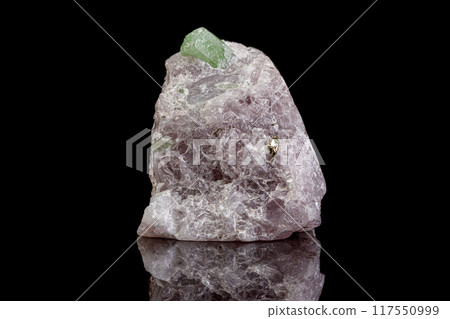 macro mineral stone pargasite on black background macro mineral stone pargasite on black background 117550999