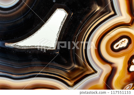 Macro stone Agate mineral on white background 117551133