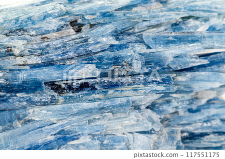 Macro stone kyanite mineral on white background 117551175