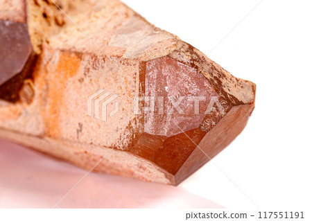 Macro stone mineral rhinestone on a white background 117551191