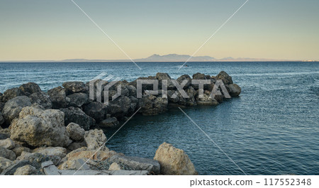 Large rocks formation near sea shore Large rocks formation near sea shore 117552348